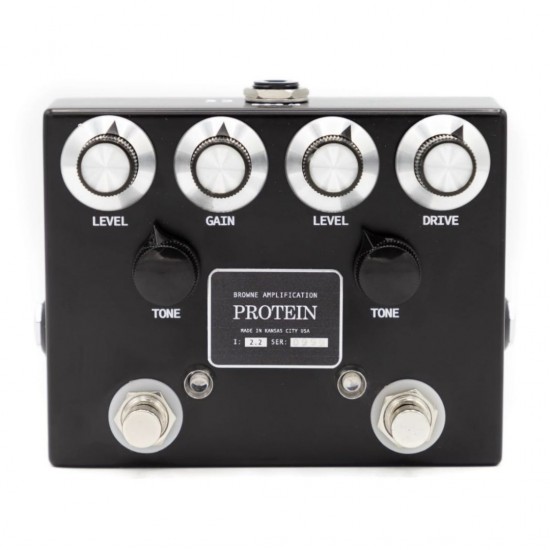 BROWNE AMPLIFICATION - THE PROTEIN (BLACK) - DUAL OVERDRIVE PEDAL