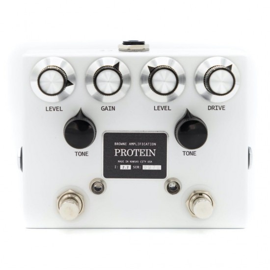 BROWNE AMPLIFICATION - THE PROTEIN (WHITE) - DUAL OVERDRIVE PEDAL
