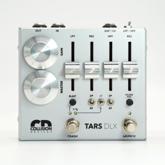Collision Devices - TARS DLX - DUAL DISTORTION / FUZZ - ANALOG RESONANT LP&HP FILTERS Collision Devices - TARS DLX - DUAL DISTORTION / FUZZ - ANALOG RESONANT LP&HP FILTERS