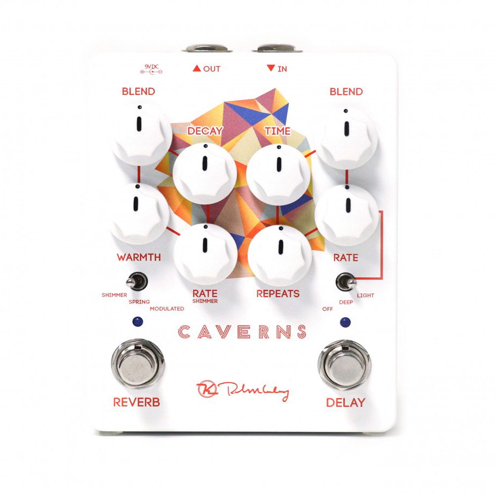 【週末セール】Keeley CAVERNS V2 BLACK & RED 限定品 Caverns Delay Reverb v2 - Black Neon - Keeley Electronics