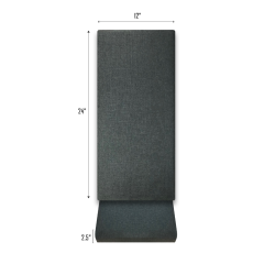 Acoustic Panels By GC Rockboard - Dark Gray 12 X 24 inches