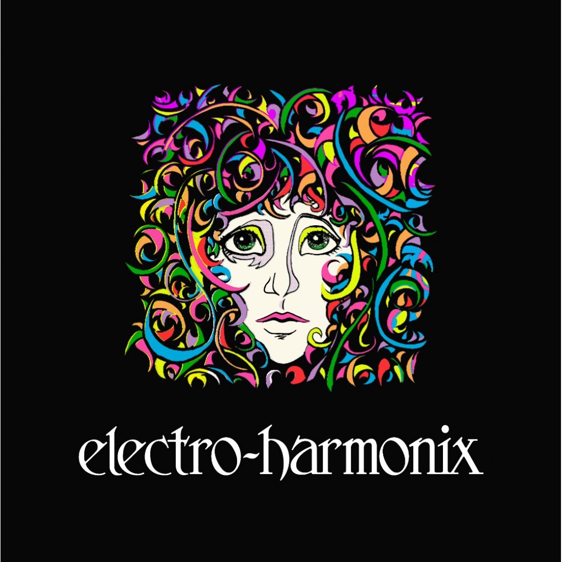 ElectroHarmonix Logo TShirt Black Tee w/ Colored Logo