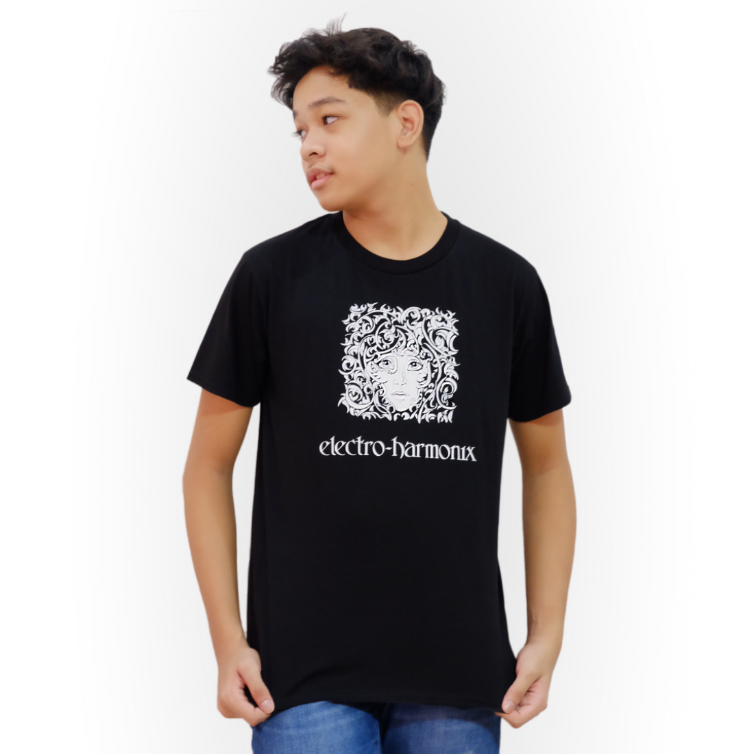ElectroHarmonix Logo TShirt Black Tee w/ White Logo