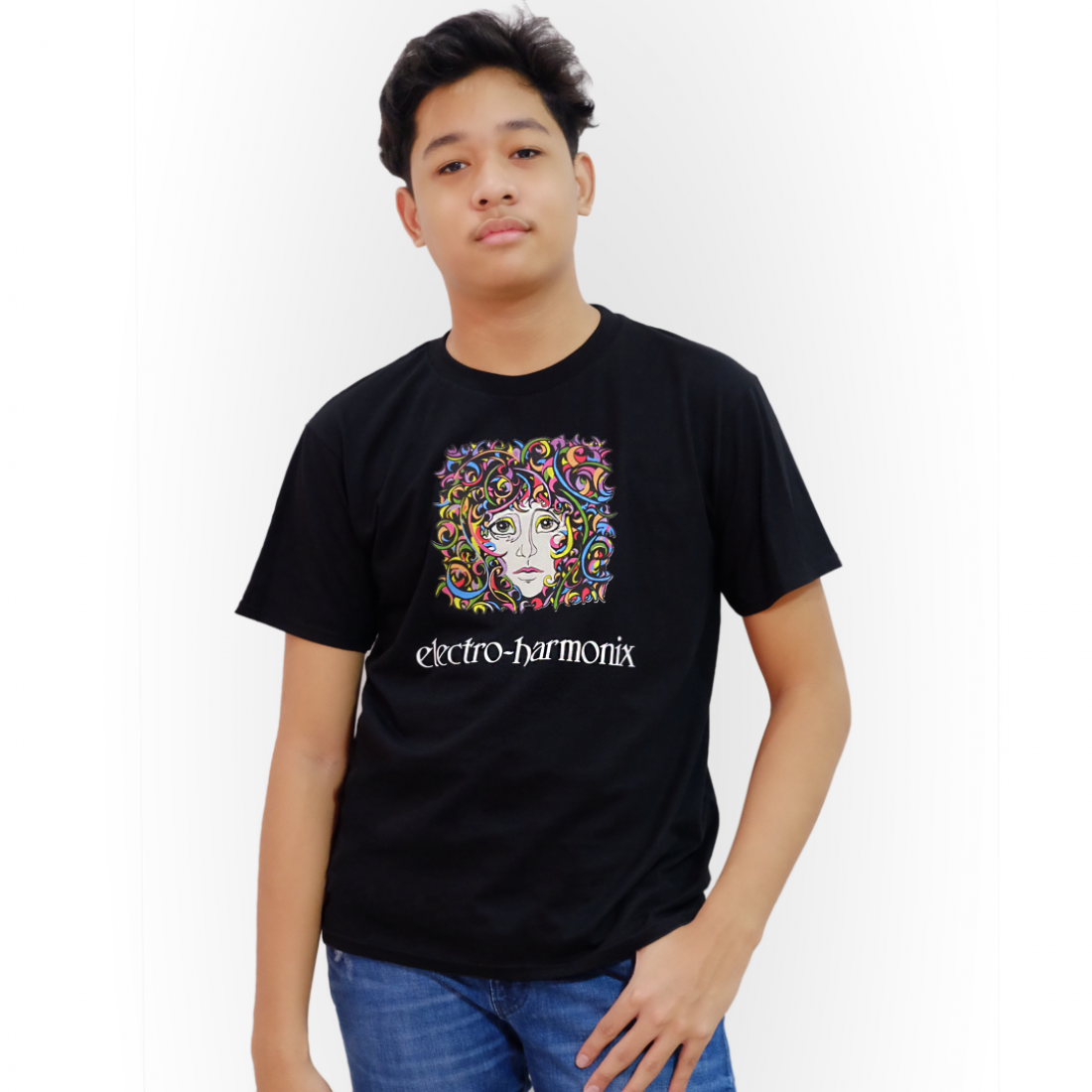 ElectroHarmonix Logo TShirt Black Tee w/ Colored Logo