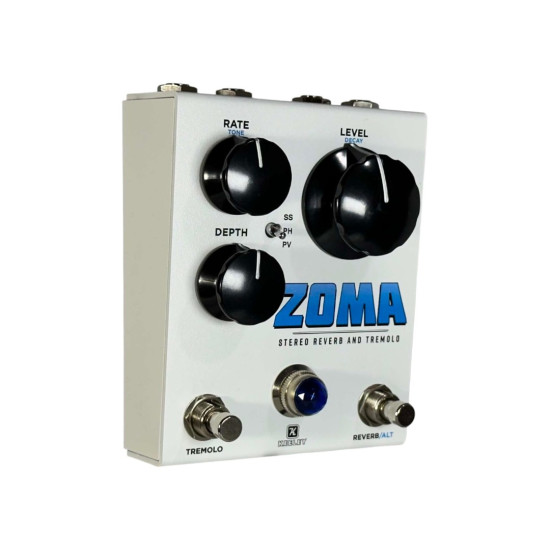 Keeley Electronics - ZOMA Limited Edition White - Stereo Reverb and Tremolo