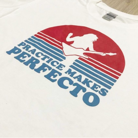 PRACTICE MAKES PERFECTO SUNSET SILHOUETTE -WHITE