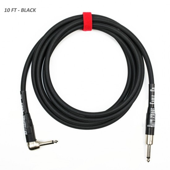RATTLESNAKE - 10 FT - STANDARD INSTRUMENT CABLE - STRAIGHT TO R/A NICKEL PLUGS RATTLESNAKE - 10 FT - STANDARD INSTRUMENT CABLE - STRAIGHT TO R/A NICKEL PLUGS