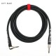 RATTLESNAKE - 10 FT - STANDARD INSTRUMENT CABLE - STRAIGHT TO R/A NICKEL PLUGS RATTLESNAKE - 10 FT - STANDARD INSTRUMENT CABLE - STRAIGHT TO R/A NICKEL PLUGS