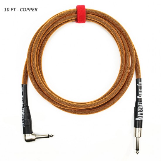 RATTLESNAKE - 10 FT - STANDARD INSTRUMENT CABLE - STRAIGHT TO R/A NICKEL PLUGS RATTLESNAKE - 10 FT - STANDARD INSTRUMENT CABLE - STRAIGHT TO R/A NICKEL PLUGS