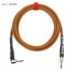 RATTLESNAKE - 10 FT - STANDARD INSTRUMENT CABLE - STRAIGHT TO R/A NICKEL PLUGS RATTLESNAKE - 10 FT - STANDARD INSTRUMENT CABLE - STRAIGHT TO R/A NICKEL PLUGS