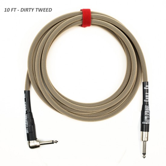 RATTLESNAKE - 10 FT - STANDARD INSTRUMENT CABLE - STRAIGHT TO R/A NICKEL PLUGS RATTLESNAKE - 10 FT - STANDARD INSTRUMENT CABLE - STRAIGHT TO R/A NICKEL PLUGS