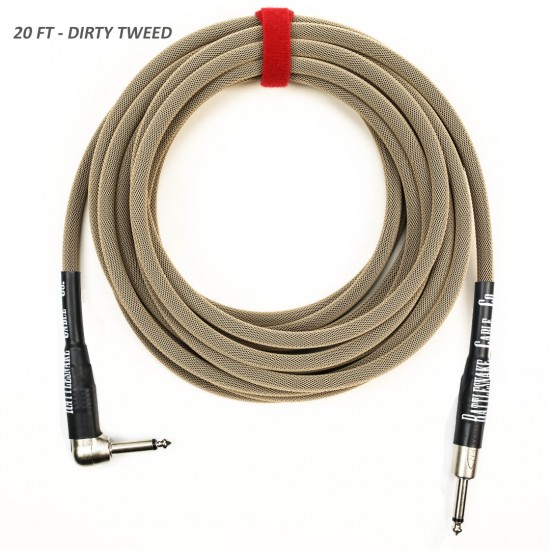 RATTLESNAKE - 20 FT - STANDARD INSTRUMENT CABLE - STRAIGHT TO R/A NICKEL PLUGS