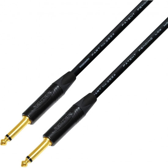 16 ft Straight to Straight Guitar & Bass Instrument Cable -Using Mogami 2524, & Neutrik Gold Mono Ts Plugs