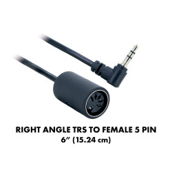 Walrus Audio - Canvas Midi - 6" 1/8in to 5-Pin (Female)