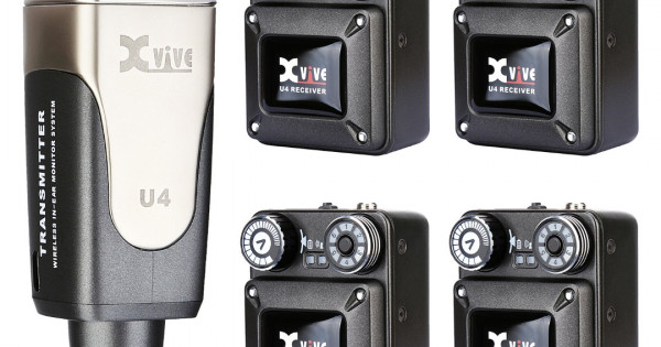 Xvive U4R4 Four-pack U4 In-Ear Monitor Wireless System