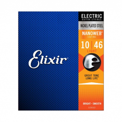 Elixir® - Electric Nickel Plated Steel Strings with NANOWEB™ Light 10-46