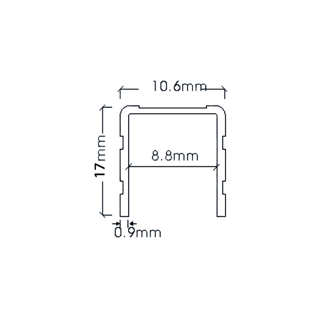 Aluminum UChannel Black